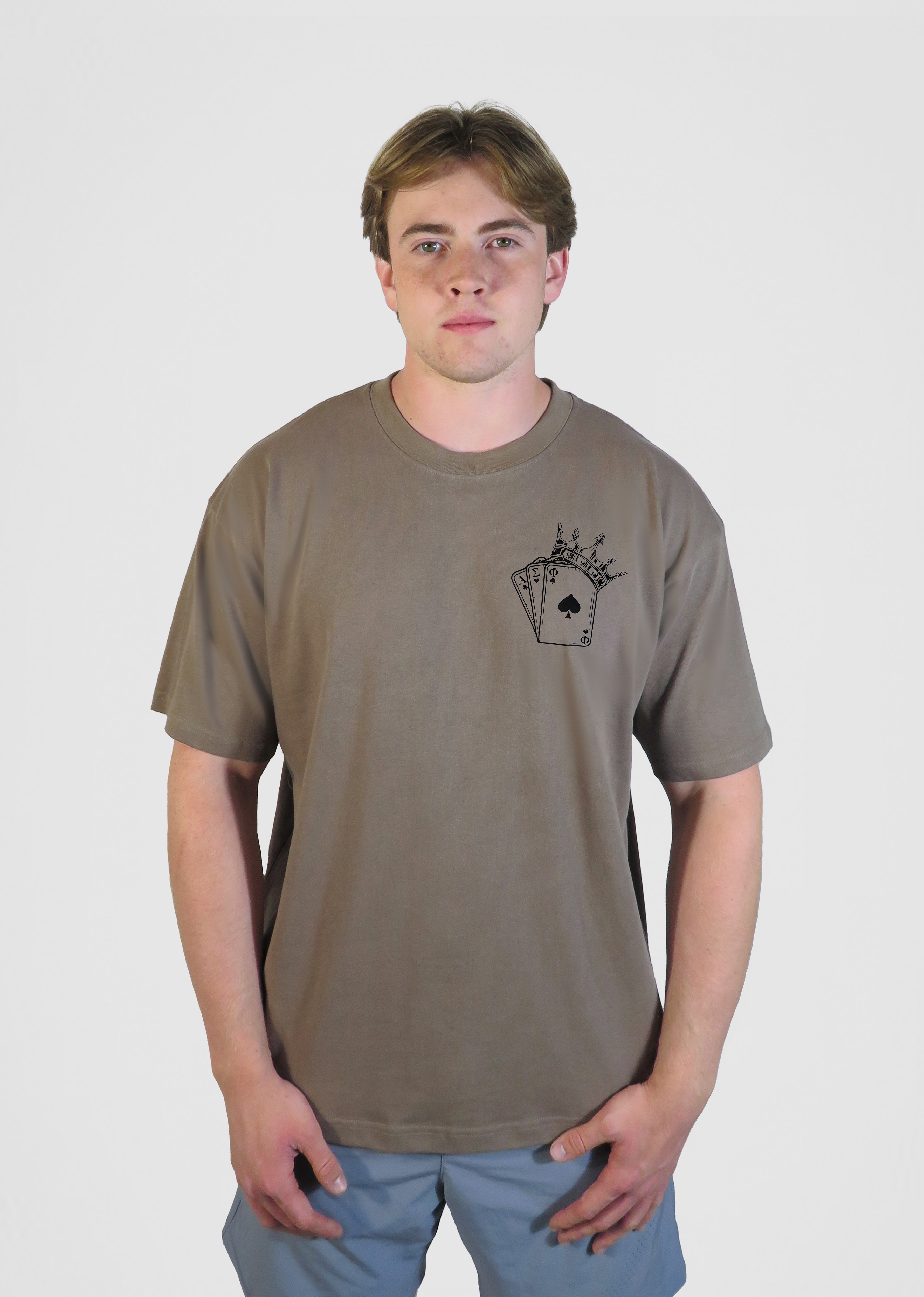 ASig Cards Tee Brown - Greek Fashionwear