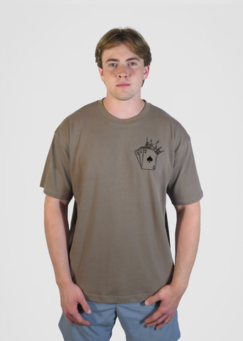 ASig Cards Tee Brown - Greek Fashionwear