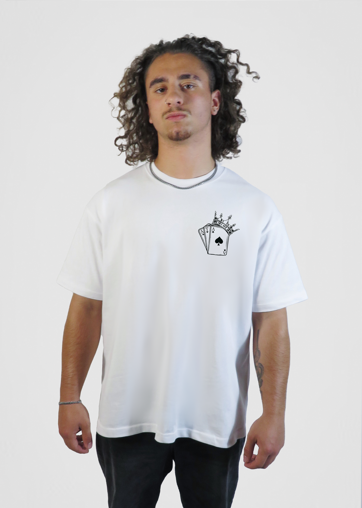 Delts Cards Tee White - Greek Fashionwear