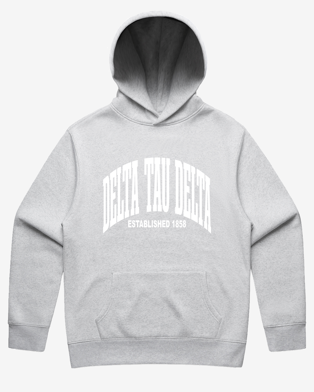 Delts Arch Style Hoodie White - Greek Fashionwear