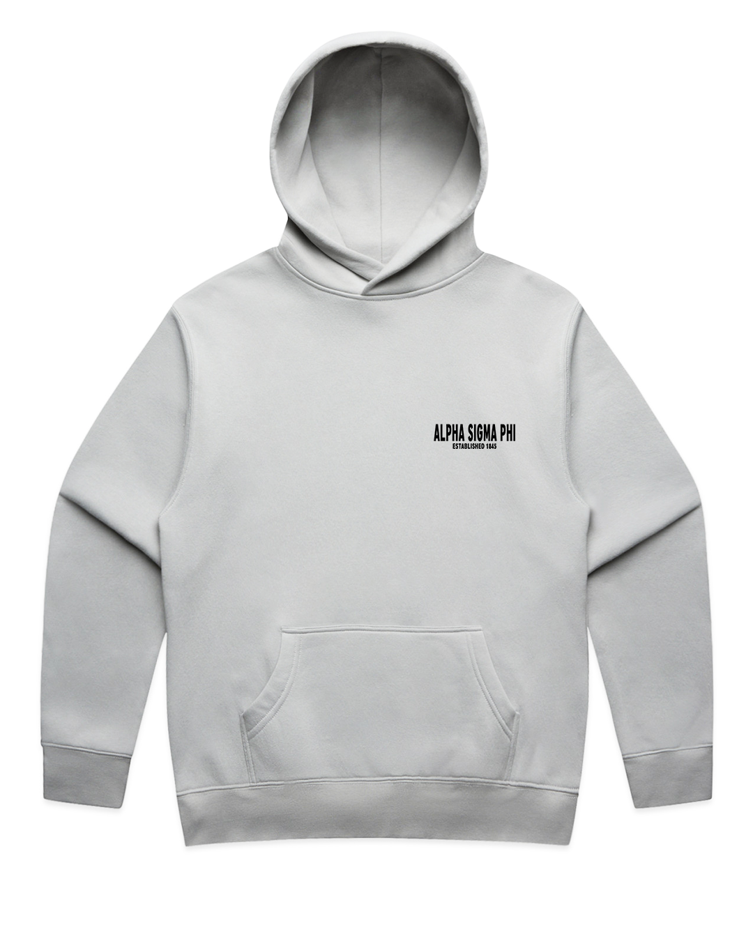 Alpha Sigma Phi Essentials Style Hoodie Gray - Greek Fashionwear