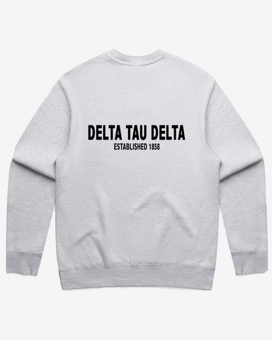 Delts Essentials Style Crewneck White - Greek Fashionwear (1)